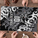 Personalized Penrith Panthers Rugby Puzzle Urban Street Graffiti Style - Distressed Splatter Elements