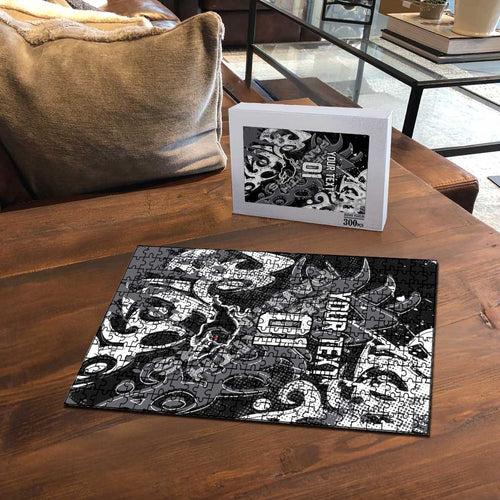 Personalized Penrith Panthers Rugby Puzzle Urban Street Graffiti Style - Distressed Splatter Elements