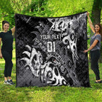 Personalized Penrith Panthers Rugby Quilt Urban Street Graffiti Style - Distressed Splatter Elements