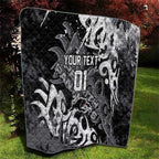 Personalized Penrith Panthers Rugby Quilt Urban Street Graffiti Style - Distressed Splatter Elements