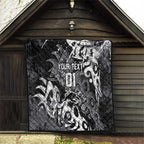 Personalized Penrith Panthers Rugby Quilt Urban Street Graffiti Style - Distressed Splatter Elements