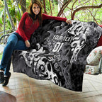 Personalized Penrith Panthers Rugby Quilt Urban Street Graffiti Style - Distressed Splatter Elements