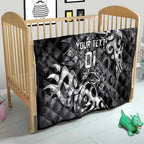 Personalized Penrith Panthers Rugby Quilt Urban Street Graffiti Style - Distressed Splatter Elements