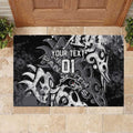 Personalized Penrith Panthers Rugby Rubber Doormat Urban Street Graffiti Style - Distressed Splatter Elements