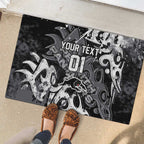 Personalized Penrith Panthers Rugby Rubber Doormat Urban Street Graffiti Style - Distressed Splatter Elements