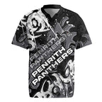 Personalized Penrith Panthers Rugby Rugby Jersey Urban Street Graffiti Style - Distressed Splatter Elements