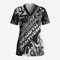 Personalized Penrith Panthers Rugby Scrub Top Urban Street Graffiti Style - Distressed Splatter Elements