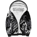 Personalized Penrith Panthers Rugby Sherpa Hoodie Urban Street Graffiti Style - Distressed Splatter Elements