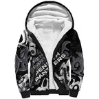 Personalized Penrith Panthers Rugby Sherpa Hoodie Urban Street Graffiti Style - Distressed Splatter Elements