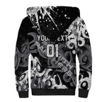 Personalized Penrith Panthers Rugby Sherpa Hoodie Urban Street Graffiti Style - Distressed Splatter Elements