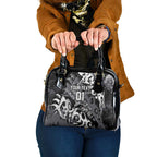 Personalized Penrith Panthers Rugby Shoulder Handbag Urban Street Graffiti Style - Distressed Splatter Elements