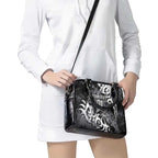 Personalized Penrith Panthers Rugby Shoulder Handbag Urban Street Graffiti Style - Distressed Splatter Elements