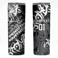Personalized Penrith Panthers Rugby Skinny Tumbler Urban Street Graffiti Style - Distressed Splatter Elements