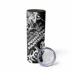 Personalized Penrith Panthers Rugby Skinny Tumbler Urban Street Graffiti Style - Distressed Splatter Elements