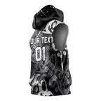 Personalized Penrith Panthers Rugby Sleeveless Hoodie Urban Street Graffiti Style - Distressed Splatter Elements