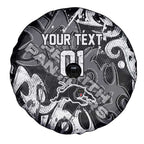 Personalized Penrith Panthers Rugby Spare Tire Cover Urban Street Graffiti Style - Distressed Splatter Elements