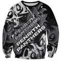 Personalized Penrith Panthers Rugby Sweatshirt Urban Street Graffiti Style - Distressed Splatter Elements