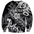 Personalized Penrith Panthers Rugby Sweatshirt Urban Street Graffiti Style - Distressed Splatter Elements