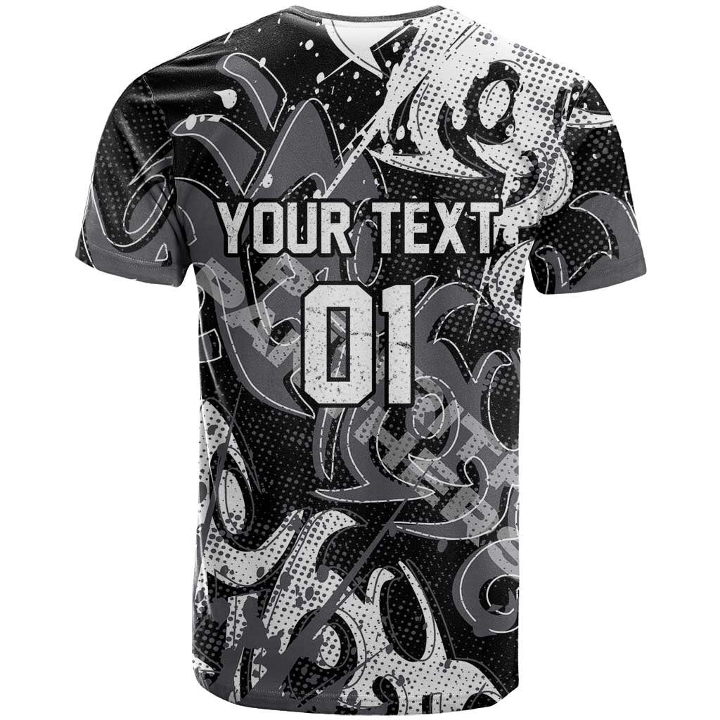 Personalized Penrith Panthers Rugby T Shirt Urban Street Graffiti Style - Distressed Splatter Elements