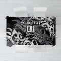 Personalized Penrith Panthers Rugby Tablecloth Urban Street Graffiti Style - Distressed Splatter Elements