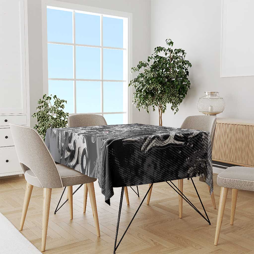 Personalized Penrith Panthers Rugby Tablecloth Urban Street Graffiti Style - Distressed Splatter Elements