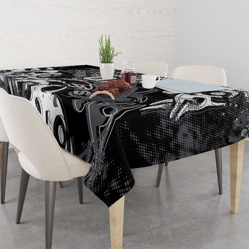 Personalized Penrith Panthers Rugby Tablecloth Urban Street Graffiti Style - Distressed Splatter Elements
