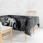 Personalized Penrith Panthers Rugby Tablecloth Urban Street Graffiti Style - Distressed Splatter Elements