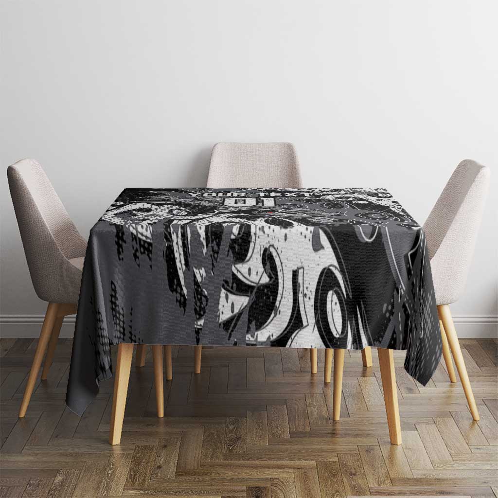 Personalized Penrith Panthers Rugby Tablecloth Urban Street Graffiti Style - Distressed Splatter Elements