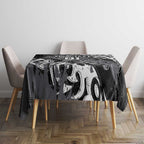 Personalized Penrith Panthers Rugby Tablecloth Urban Street Graffiti Style - Distressed Splatter Elements