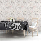 Personalized Penrith Panthers Rugby Tablecloth Urban Street Graffiti Style - Distressed Splatter Elements
