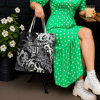 Personalized Penrith Panthers Rugby Tote Bag Urban Street Graffiti Style - Distressed Splatter Elements
