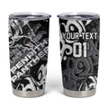 Personalized Penrith Panthers Rugby Tumbler Cup Urban Street Graffiti Style - Distressed Splatter Elements