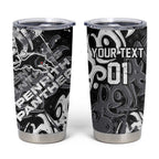 Personalized Penrith Panthers Rugby Tumbler Cup Urban Street Graffiti Style - Distressed Splatter Elements