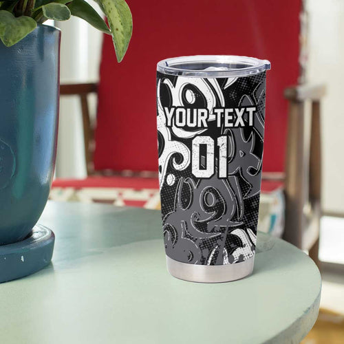 Personalized Penrith Panthers Rugby Tumbler Cup Urban Street Graffiti Style - Distressed Splatter Elements
