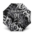 Personalized Penrith Panthers Rugby Umbrella Urban Street Graffiti Style - Distressed Splatter Elements