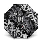 Personalized Penrith Panthers Rugby Umbrella Urban Street Graffiti Style - Distressed Splatter Elements