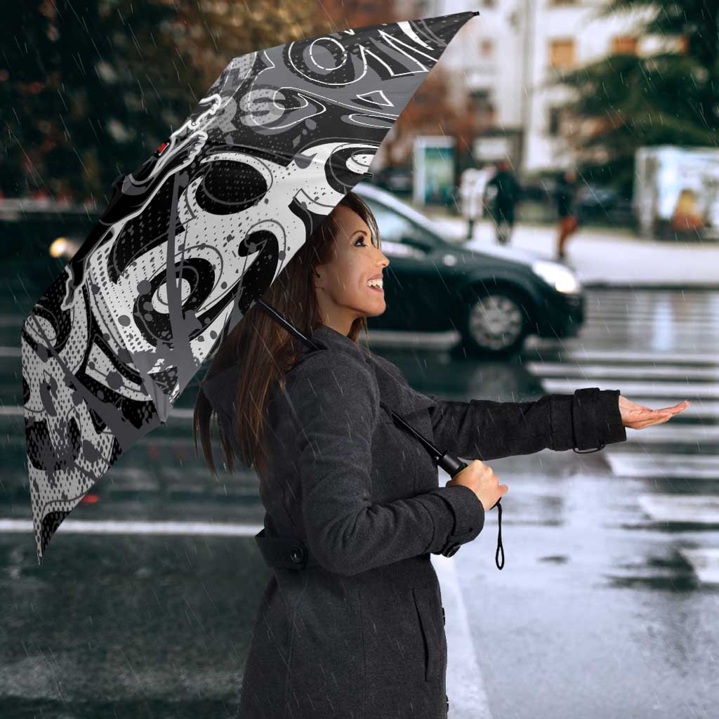 Personalized Penrith Panthers Rugby Umbrella Urban Street Graffiti Style - Distressed Splatter Elements