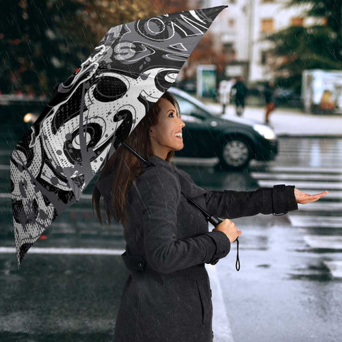 Personalized Penrith Panthers Rugby Umbrella Urban Street Graffiti Style - Distressed Splatter Elements