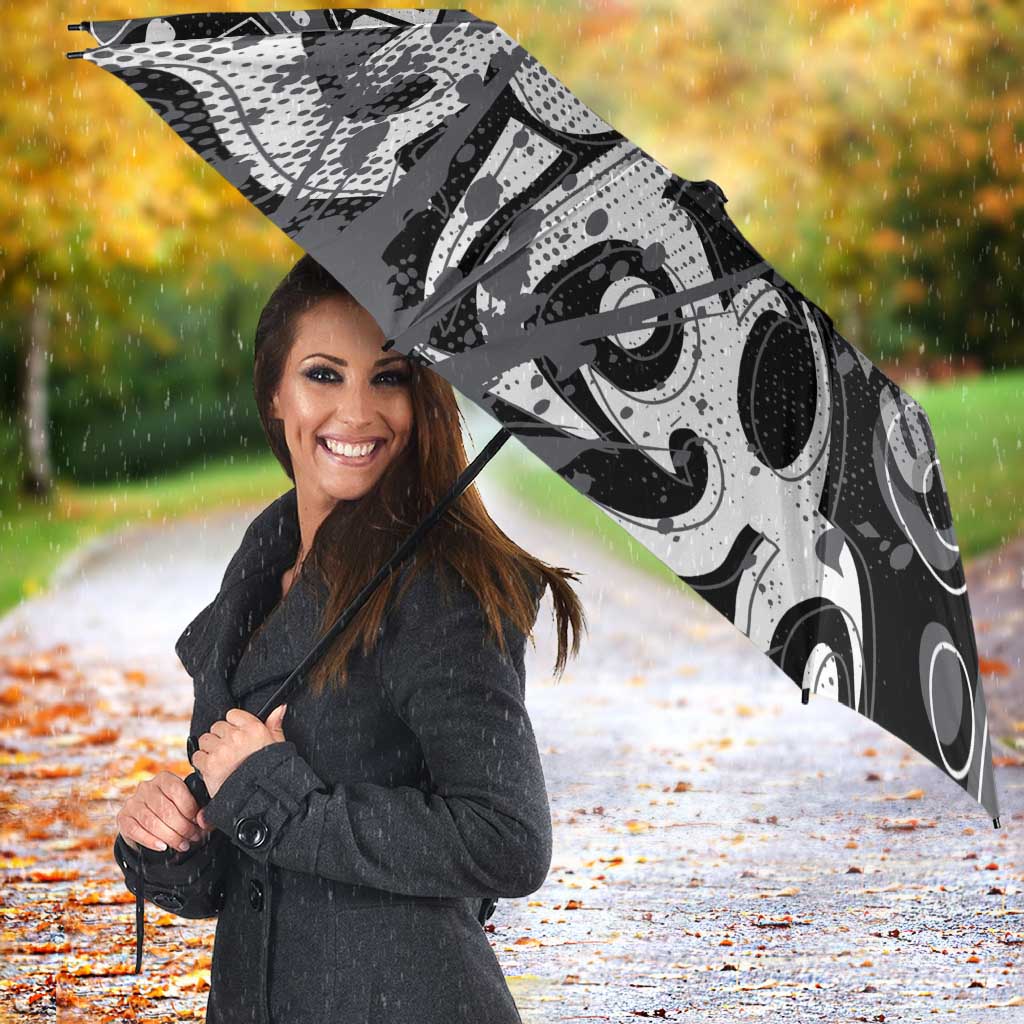 Personalized Penrith Panthers Rugby Umbrella Urban Street Graffiti Style - Distressed Splatter Elements