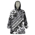 Personalized Penrith Panthers Rugby Wearable Blanket Hoodie Urban Street Graffiti Style - Distressed Splatter Elements