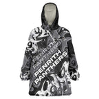 Personalized Penrith Panthers Rugby Wearable Blanket Hoodie Urban Street Graffiti Style - Distressed Splatter Elements