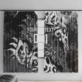 Personalized Penrith Panthers Rugby Window Curtain Urban Street Graffiti Style - Distressed Splatter Elements