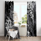 Personalized Penrith Panthers Rugby Window Curtain Urban Street Graffiti Style - Distressed Splatter Elements