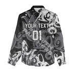 Personalized Penrith Panthers Rugby Women Casual Shirt Urban Street Graffiti Style - Distressed Splatter Elements