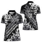 Personalized Penrith Panthers Rugby Women Polo Shirt Urban Street Graffiti Style - Distressed Splatter Elements