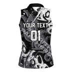 Personalized Penrith Panthers Rugby Women Sleeveless Polo Shirt Urban Street Graffiti Style - Distressed Splatter Elements