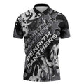 Personalized Penrith Panthers Rugby Zipper Polo Shirt Urban Street Graffiti Style - Distressed Splatter Elements