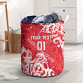 Personalized Dolphins Rugby Laundry Basket Urban Street Graffiti Style - Distressed Splatter Elements