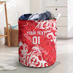 Personalized Dolphins Rugby Laundry Basket Urban Street Graffiti Style - Distressed Splatter Elements