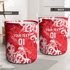 Personalized Dolphins Rugby Laundry Basket Urban Street Graffiti Style - Distressed Splatter Elements